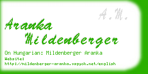 aranka mildenberger business card